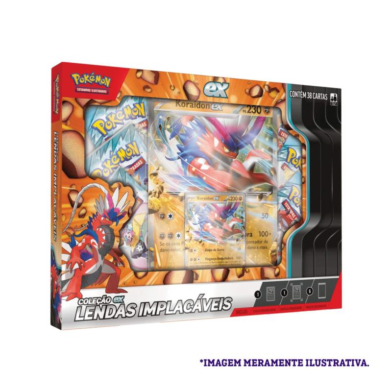 Pokemon 2x Box Coleção EX Lendas Implacáveis - Zacian e Koraidon